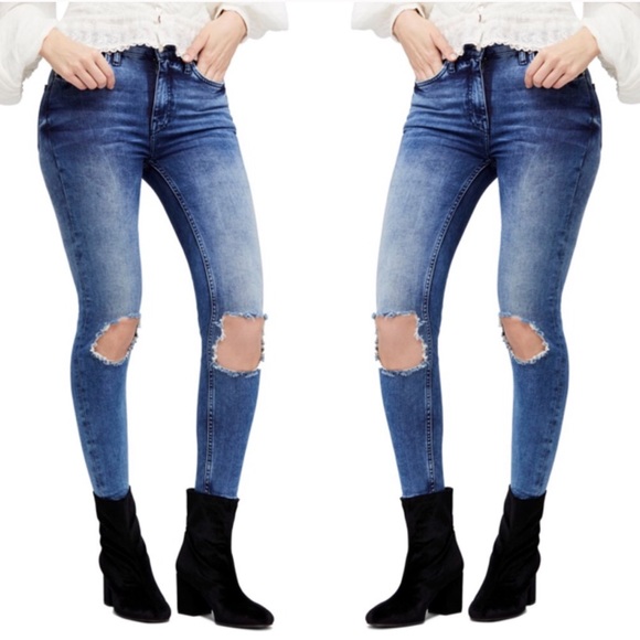 π Free People high rise busted knee skinny jeans - Picture 7 of 7